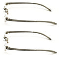 2 Pairs Rimless Lightweight Slim Modern Reading Glasses - Clear Lens Reader