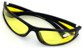 BiFocal Black Sunglasses With Yellow Night Driving Lens - 100% UV Protection. - Vision World