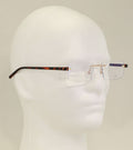 lightweight rimless rectangle reading glasses with anti blue clear lens Reader