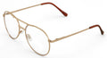 Clear Lens Bifocal Classic Metal Reading Glasses - Spring Hinge Tear Drop Reader