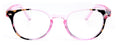 Women Round Translucent Floral Progressive Reading Glasses - Clear on Top - AR