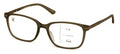 Men Modern Rectangular Progressive Reading Glasses - Zero Power On Top Reader