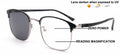TR90 Metal Progressive Reading Glasses - Zero Power on Top AR Photochromic CR31