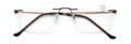 Men Progressive No Line Multifocus Rimless Metal Reading Glasses Tri-Focal Reade