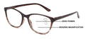 Women Marble Print Clear Progressive Reading Glasses - Zero Power On Top Reader