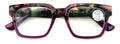 Women Bold Square Progressive Reading Glasses - Clear on Top Reader - AR coating
