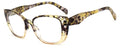 Women 2-tone bold marble print reading glasses - Spring Hinge Clear Lens Reader