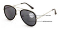 Large Metal Tear Drop Progressive Reading Sunglasses - Zero Power On Top No Line