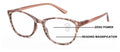 Women Marble Print Clear Progressive Reading Glasses - Zero Power On Top Reader
