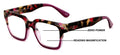 Women Bold Square Progressive Reading Glasses - Clear on Top Reader - AR coating