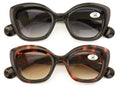 2 Pairs Women Outdoor Reading Sunglasses Oversized Full Gradient Lens Readers Ov