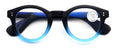 Round Photochromic Progressive Reading Glasses - Zero Power on Top - Anti Blue