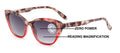 Women Progressive Reading Sunglasses - Tinted Cateye Reader - Zero Power on Top