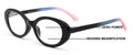 Women Bold Round Oval Progressive Reading Glasses Zero Power Clear on Top CR30