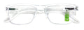 Half Rim Rectangular Progressive Multifocal Reading Glasses - Half Power On Top