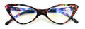 Women's Slim Cateye Clear Bifocal Reading Glasses - Anti-Blue UV Blocker Readers