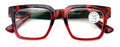Women Bold Square Progressive Reading Glasses - Clear on Top Reader - AR coating