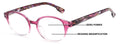 Oval Round Progressive Reading Glasses - Clear on Top - Mosaic Temple - AR Coat