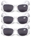 3 Pairs Classic Men Women BiFocal Reading Sunglasses - UV400 Protection Reader
