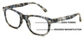 Marble Fashion Clear Progressive Reading Glasses - Zero Power On Top - AR Coatin