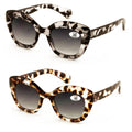 2 Pairs Women Outdoor Reading Sunglasses Oversized Full Gradient Lens Readers Ov