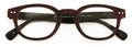 Progressive Multifocus Round Reading Glasses – Tri-Focal Clear Reader - Wood Gra