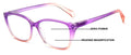 Women Translucent Progressive Reading Glasses - Clear Zero Power On Top Reader
