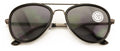 Large Metal Tear Drop Progressive Reading Sunglasses - Zero Power On Top No Line