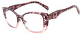 Women 2-tone bold marble print reading glasses - Spring Hinge Clear Lens Reader
