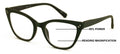 Progressive Multifocus Cat-eye Reading Glasses – Tri-Focal Clear Reader - Wood G