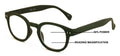 Progressive Multifocus Round Reading Glasses – Tri-Focal Clear Reader - Wood Gra