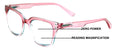 Translucent Progressive Reading Glasses - No Line or Bubble - Zero Power on Top