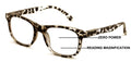 Marble Fashion Clear Progressive Reading Glasses - Zero Power On Top - AR Coatin
