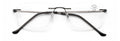 Men Progressive No Line Multifocus Rimless Metal Reading Glasses Tri-Focal Reade