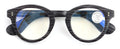 Round Progressive Reading Glasses - Clear Zero Power on Top - No Bubble or Line