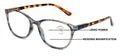 Women Marble Print Clear Progressive Reading Glasses - Zero Power On Top Reader