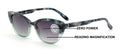 Women Progressive Reading Sunglasses - Tinted Cateye Reader - Zero Power on Top