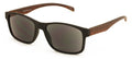 Men Modern Rectangular Tinted Reading SunGlasses - Wood Grain Temple Print UV