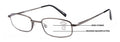 Metal Slim Lightweight Progressive Clear Reading Glasses - Zero Power on Top