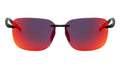 Polarized 150mm Wide Fitment Rimless Rectangle Sunglasses Men Ultralight TR90