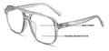 Square Large Progressive Anti-Blue Reading Glasses Zero Power on top - no bubble