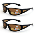 2 Pairs Men Polarized Bifocal Sunglasses - Fly Fishing Readers Outdoor Reading