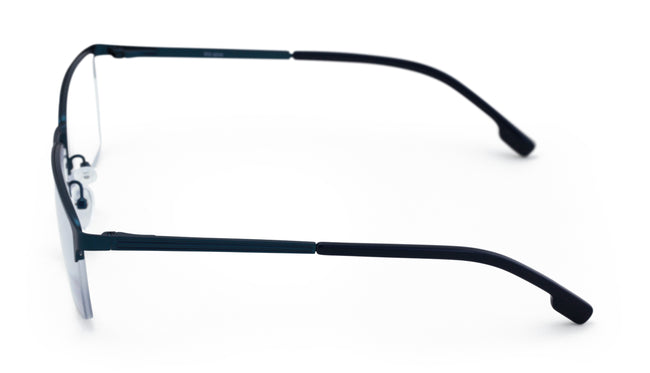 Men Premium Optical Frame Large Head Reading Glasses Half Rim Metal 145MM DRM03