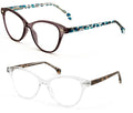 2 Pairs Women 2 Tone Oval Tortoise Temple Optical Frame Fashion Reading Glasses ZT102