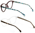 2 Pairs Women 2 Tone Oval Tortoise Temple Optical Frame Fashion Reading Glasses ZT102