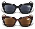 2 Pairs Women Bold Oversize Outdoor Reading Sunglasses - NOT BIFOCAL - Tinted
