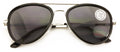 Large Metal Tear Drop Progressive Reading Sunglasses - Zero Power On Top No Line