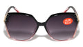 Women Oversized Rhinestones BIFOCAL Reading Sunglasses - Outdoor Reader Glasses - Vision World
