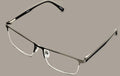 Men Premium Optical Frame Wide Large Head Reading Glasses Half Rim Metal 149MM