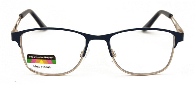 Women No Line Progressive Reading Glasses Metal Anti-Reflective Clear Len Reader